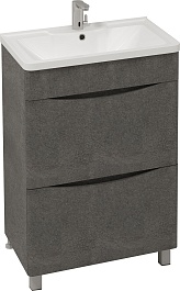 Водолей Тумба с раковиной Adel 60 серый камень – фотография-1